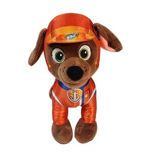 Paw Patrol Rubble Plush Toy Orange Uniform Nickelodeon Spin‎ Master